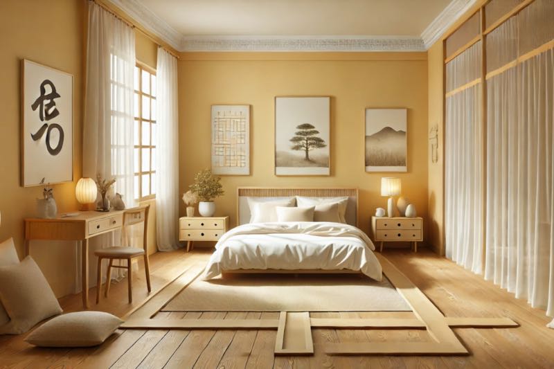 Chambre feng shui adulte