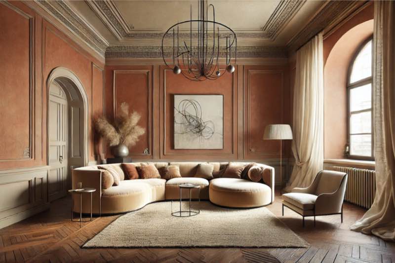 Mur tendance 2025 sable