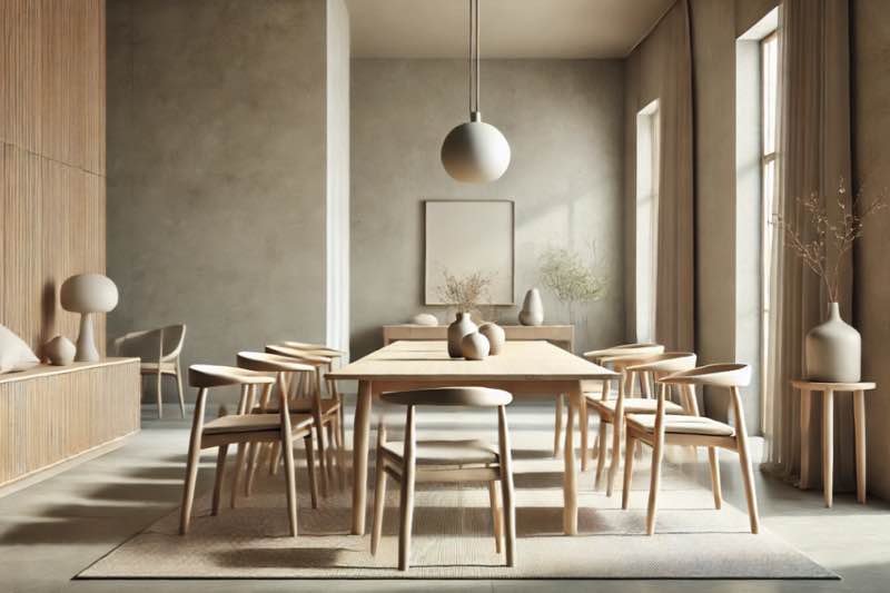 Salle &agrave; manger tendance 2025 bois